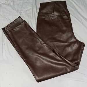 Faux Brown Leather Pants 🤎✨